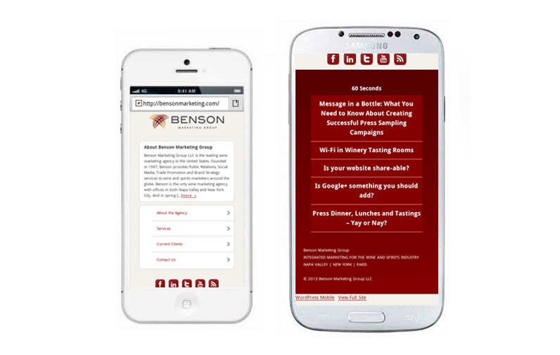 Benson Marketing Mobile Site