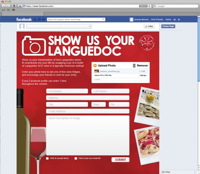 Languedoc Facebook Contest 2012